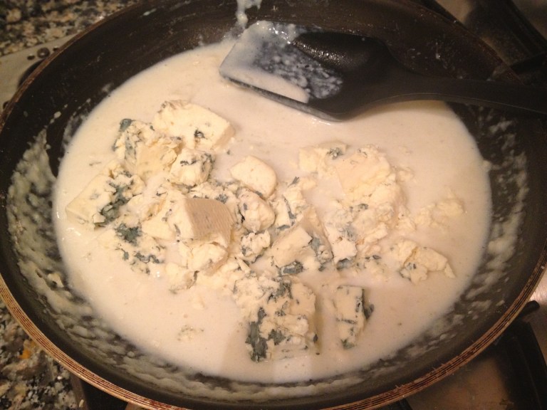 Gnocchi in a gorgonzola cream sauce