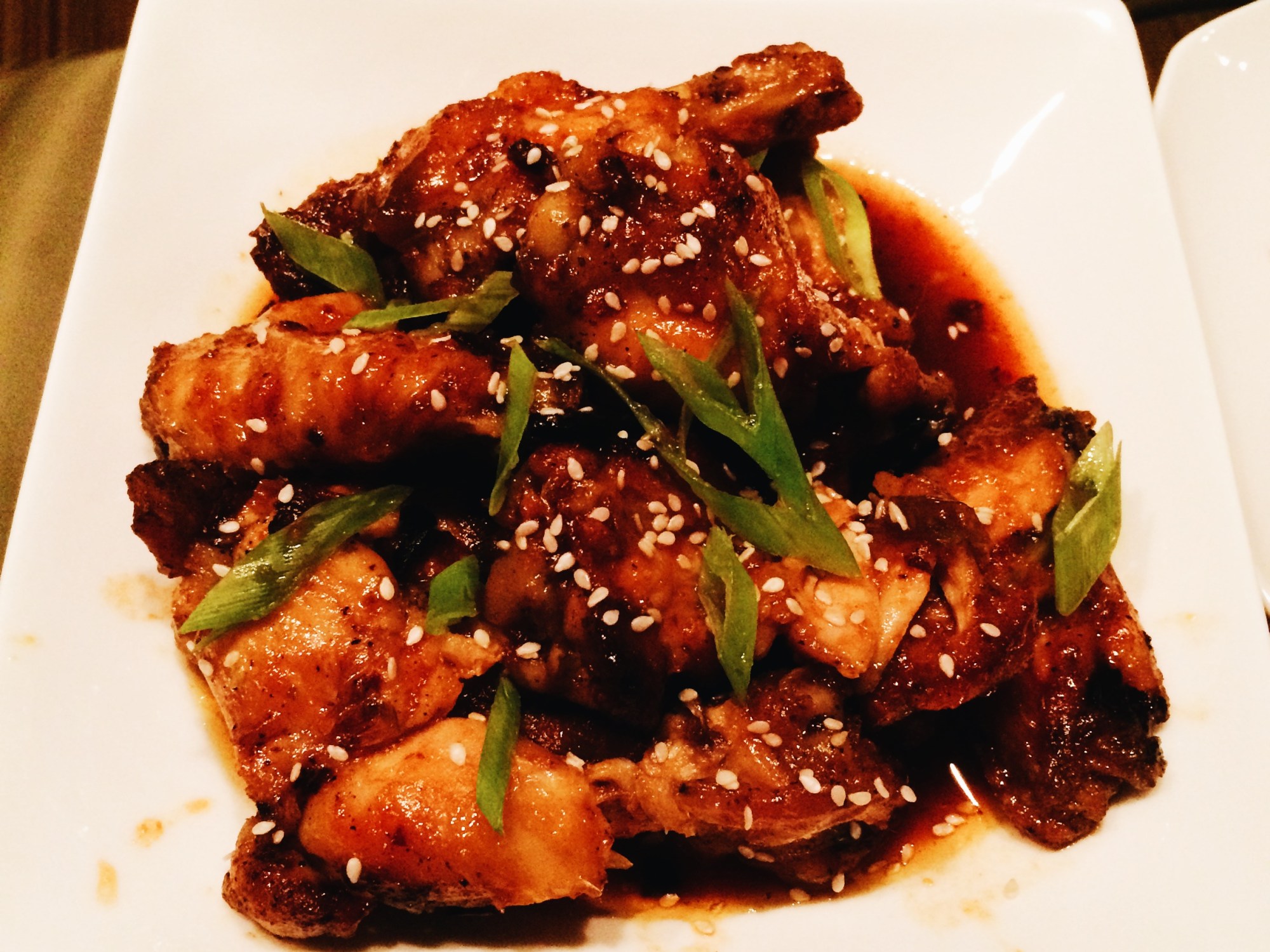 Spicy Asian Fusion Chicken Wings with honey, ginger, and garlic