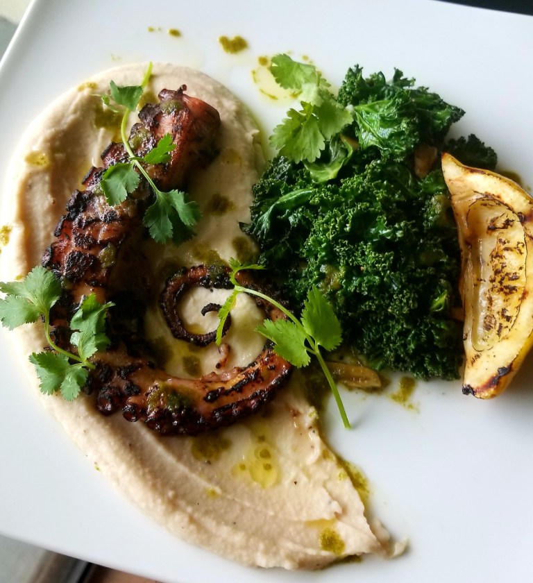 Charred Mediterranean Octopus with a Cilantro Chimichurri
