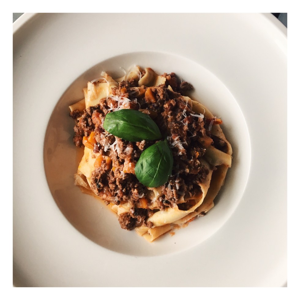 Ragu Bolognese with Fresh Pappardelle Pasta