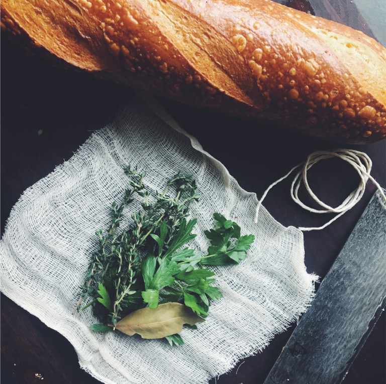 French Onion Soup | Fresh herbs and a good sourdough baguette